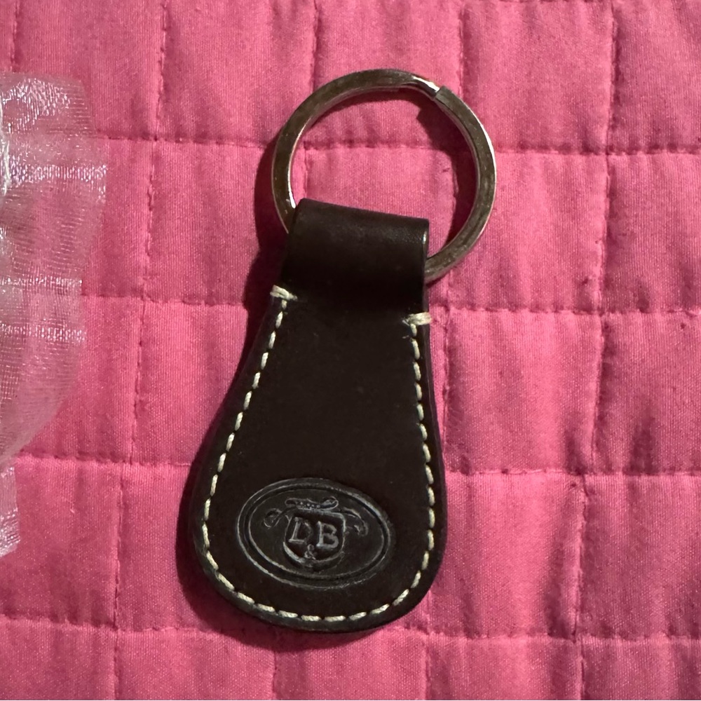 Dooney & Bourke Dark Brown Leather Key Holder